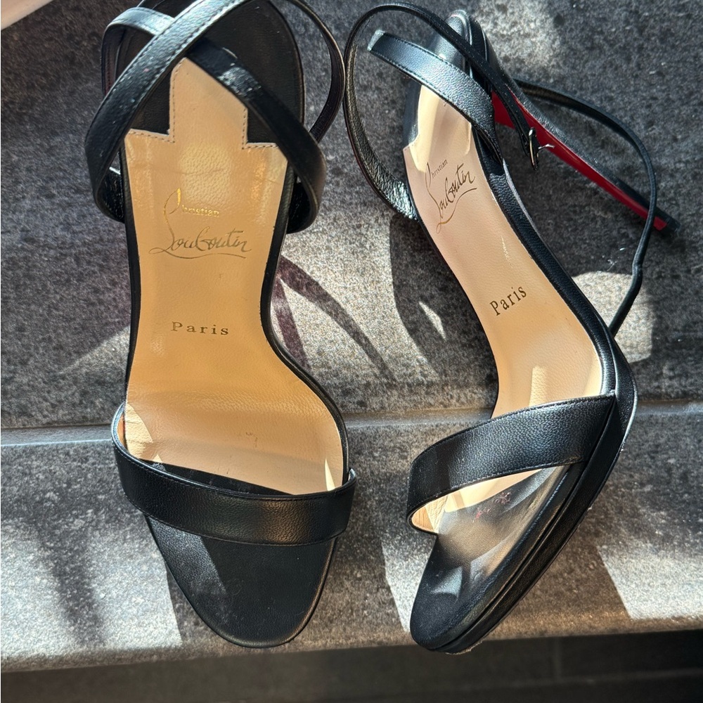 Christian Louboutin Loubi Queen 120MM Leather Sandal